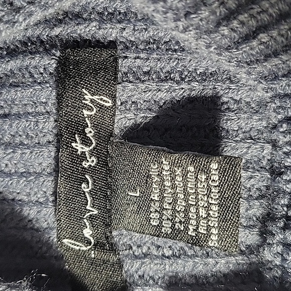 LOVE STORY Silver Beaded‎ Blue Sweater Large - Picture 5 of 5